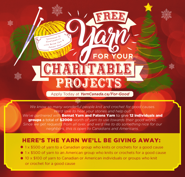 Graphic for Yarn Canada Yarn Giveaway specifics